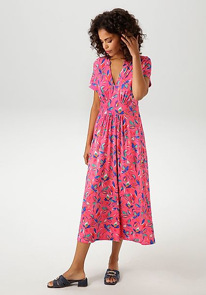 Aniston CASUAL Sommerkleid mit kunstvollen Blüten günstig online kaufen