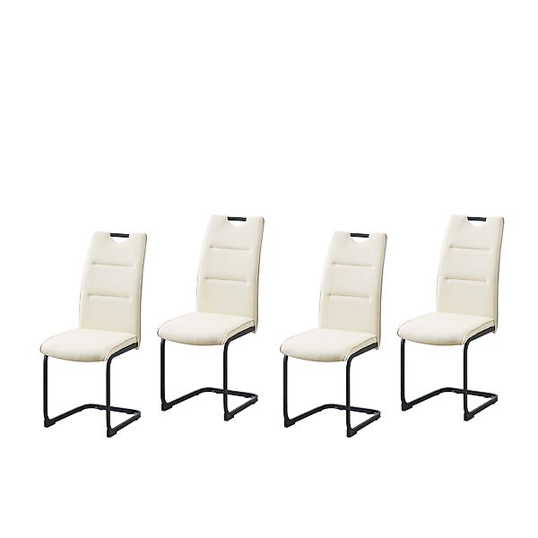 HTI-Line Freischwinger Schwingstuhl 4er Set PU günstig online kaufen