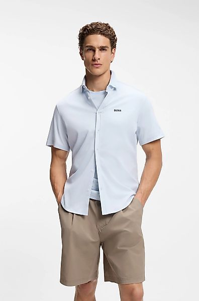 BOSS GREEN Kurzarmhemd "Motion S" Regular Fit, Button-down-Kragen, Kurzarm, günstig online kaufen