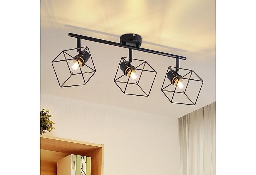 Nettlife Deckenstrahler Schwarz E14 Deckenleuchte 350° Schwenkbar Vintage M günstig online kaufen