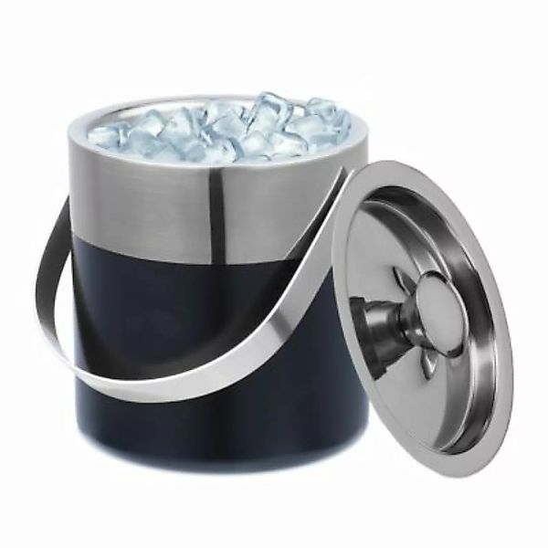 relaxdays Eiswürfelbehälter aus Edelstahl schwarz/silber günstig online kaufen