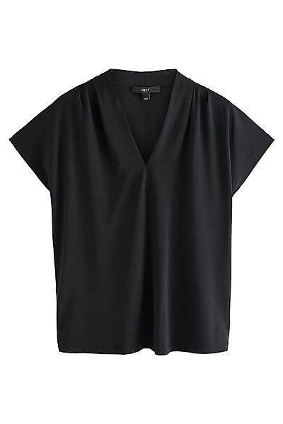 Next Blusenshirt Kurzärmelige Bluse mit V-Ausschnitt günstig online kaufen