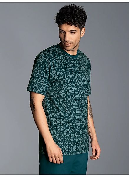 Trigema T-Shirt "TRIGEMA T-Shirt mit freundlichem Smiley-Muster", 1 Stk. günstig online kaufen
