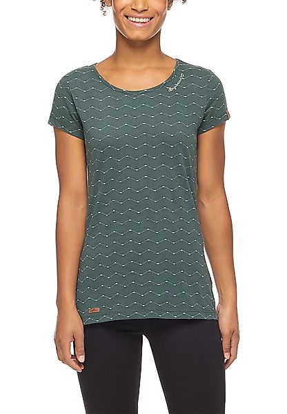 Ragwear Damen T-Shirt MINT ZIG ZAG 2211-10014 Dark Green 5021 Dunkelgrün günstig online kaufen