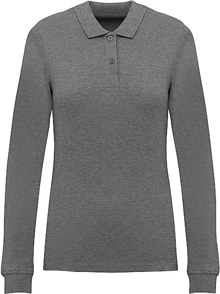 Kariban Langarm-Poloshirt Damen Piqué-Polohemd lange Ärmel günstig online kaufen