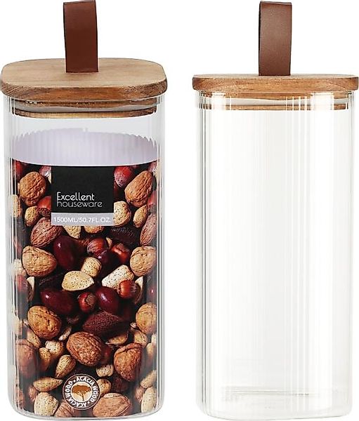 VORRATSTOPF 1 Stück ca. 1500 ml mit Deckel Glas transparent günstig online kaufen