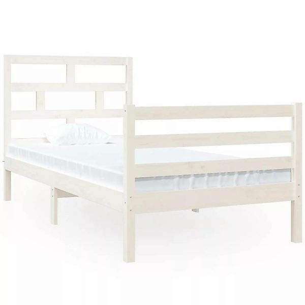 Vidaxl Massivholzbett Weiß 90x190 Cm 3ft Single günstig online kaufen