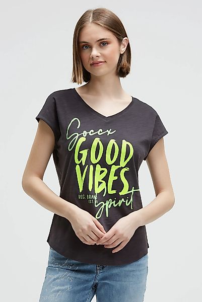 SOCCX V-Shirt, mit überschnittenen Schultern günstig online kaufen