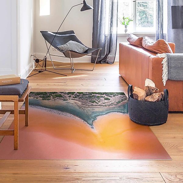 Vinyl-Teppich Oranges Seeufer auf Sardinien günstig online kaufen