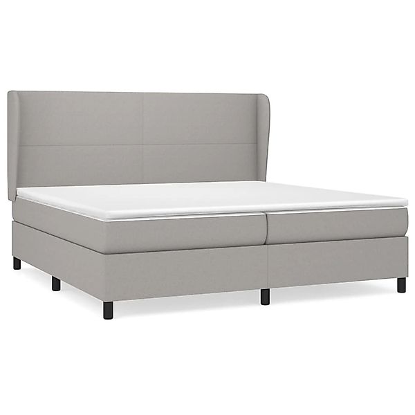 Vidaxl Boxspringbett Mit Matratze Hellgrau 200x200 Cm Stoff günstig online kaufen