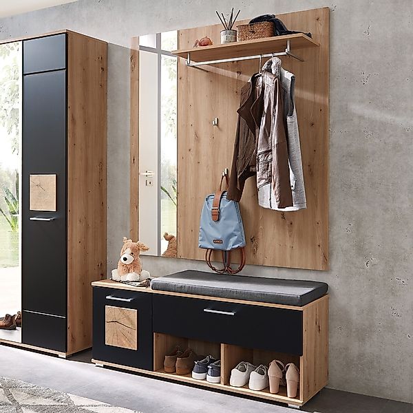 Innostyle Garderobenset "Fun", Gr. (B/H/T) 126x193x38cm, 2-teilig: Sitzbank günstig online kaufen