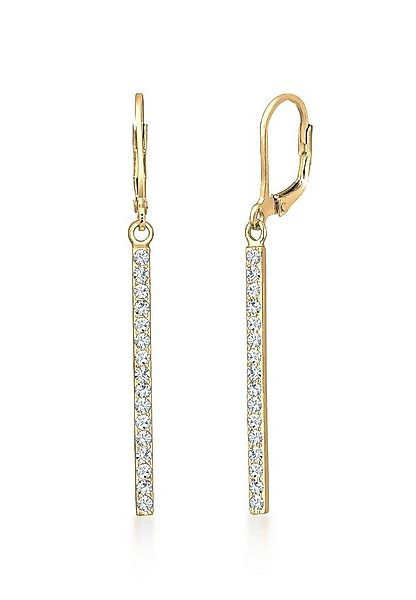 Elli Paar Ohrhänger Stab lang mit 925 Silber, mit Kristallen von Swarovski® günstig online kaufen