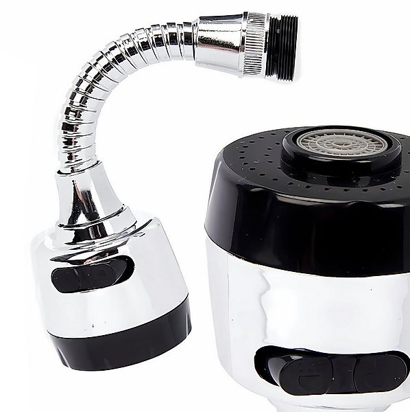 KINVARA Strahlregler BRAUSEKOPF mit 2-Strahlarten 16cm Küche Mischdüse Schw günstig online kaufen