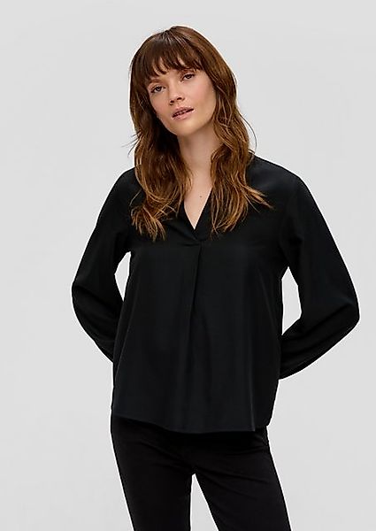 s.Oliver Langarmbluse Bluse mit Tunika-Ausschnitt Raffung günstig online kaufen