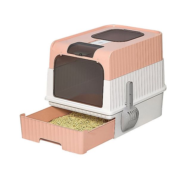 JEOBEST Katzentoilette Katzenklo Faltbare, Katzentoilette, mit Deckel, ausz günstig online kaufen