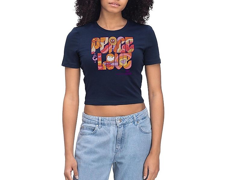 Spreadshirt T-Shirt Woodstock Peace Love Hippie Design Crop Top (1-tlg) günstig online kaufen