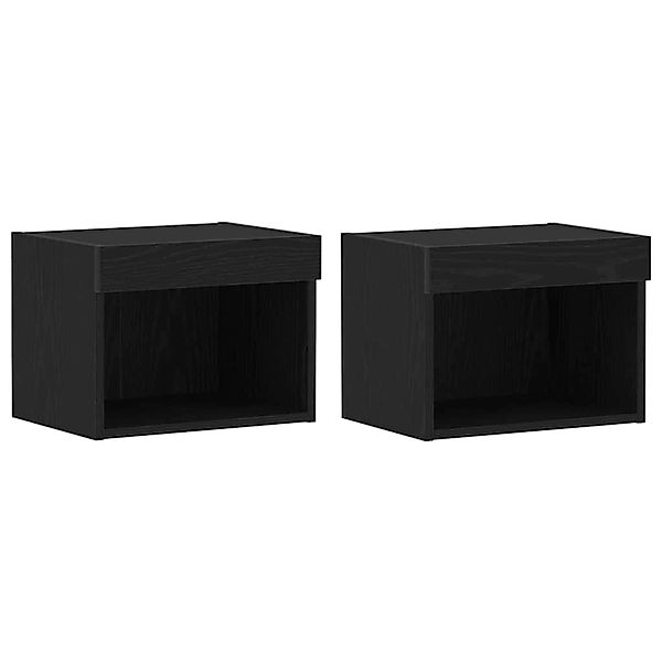 vidaXL TV-Schrank 2 Stk Schwarze Eiche 40 x 30 x 30 cm Holzwerkstoff 863103 günstig online kaufen