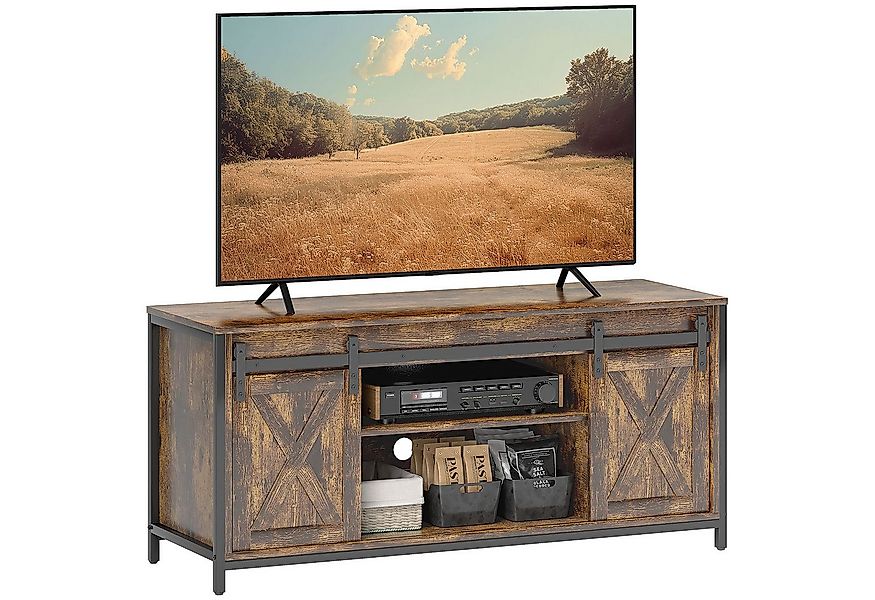 HOMCOM TV-Board für Fernseher bis zu 60 Zoll, mit 2 Schränken und 2 Regaleb günstig online kaufen