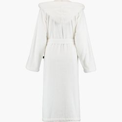 Cawö Home Damen Bademantel Kapuze 827 - Farbe: weiß - 67 - XL günstig online kaufen