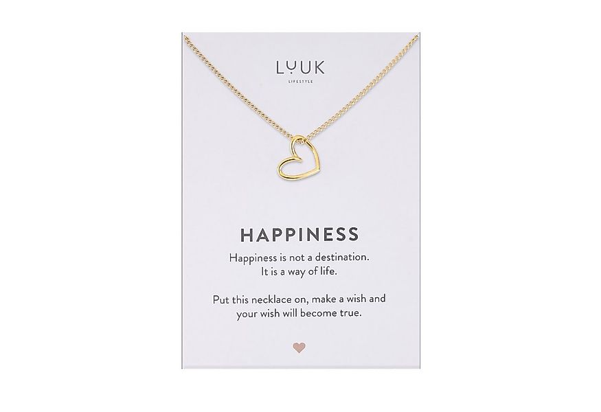 LUUK LIFESTYLE Kette mit Anhänger Herz, wasserfeste Edelstahl Halskette günstig online kaufen