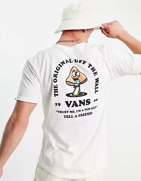 Vans – Fan Guy – T-Shirt in gebrochenem Weiß mit Rückenprint günstig online kaufen