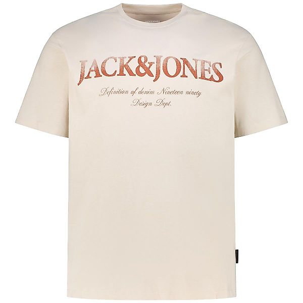 Jack&Jones T-Shirt mit Label-Print Farbe beige Größe: 5XL günstig online kaufen