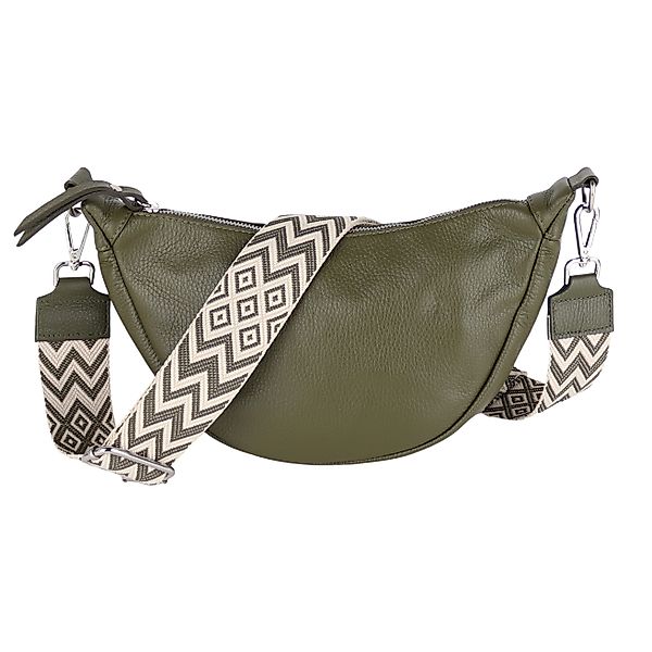 MIRROSI Schultertasche Damen Runde aus Echtleder, günstig online kaufen