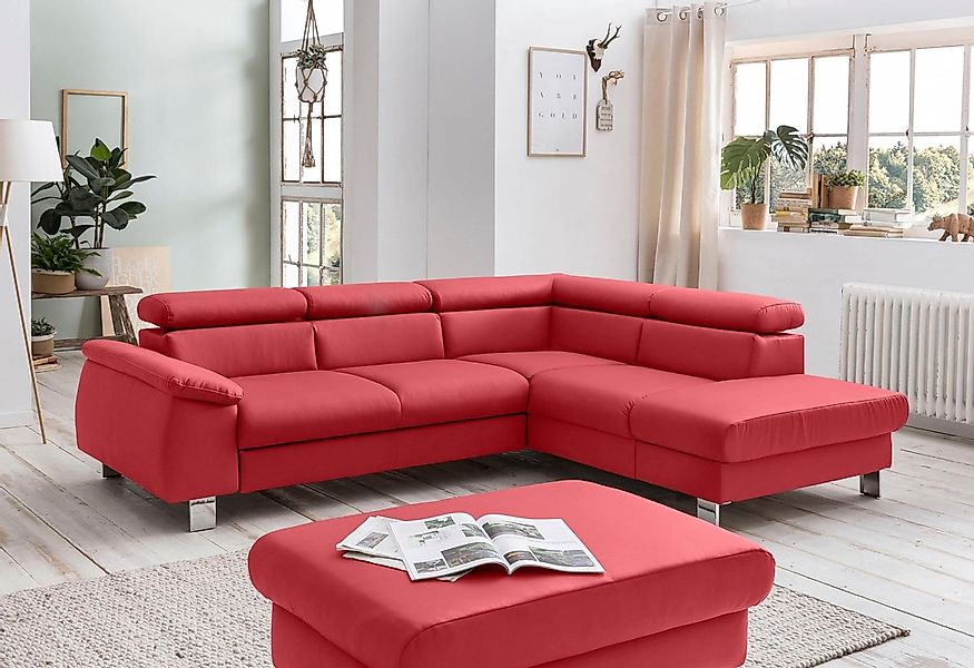 COTTA Ecksofa "Komaris L-Form", inklusive Kopf- bzw. Rückenverstellung, wah günstig online kaufen
