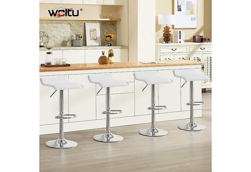 Woltu Barhocker (1 St), Design Hocker stufenlose Höhenverstellung Kunstlede günstig online kaufen