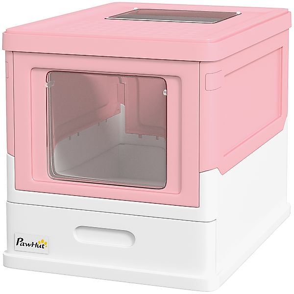 PawHut Katzentoilette Katzenklo mit Deckel Katzenhaus mit Bodenschale und S günstig online kaufen