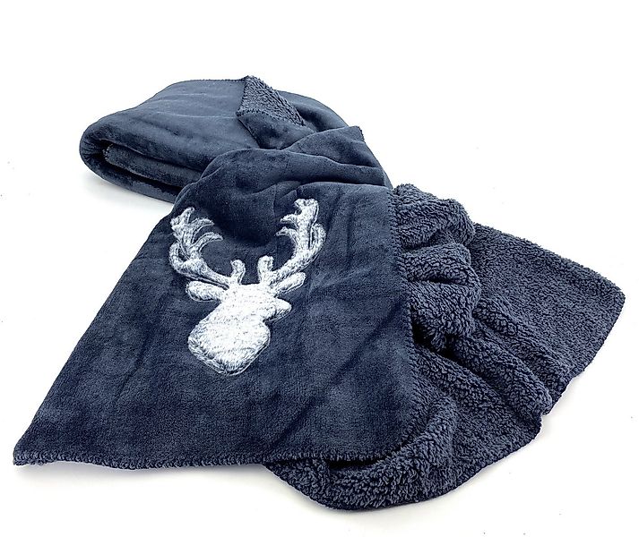 Wohndecke Kuscheldecke Hirsch Fell-Imitat Sofadecke Landhaus, heimtexland, günstig online kaufen