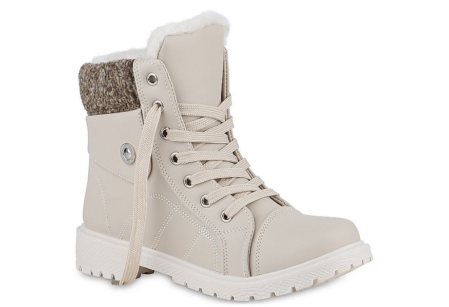 VAN HILL 840853 Stiefelette Damen Warm Gefütterte Worker Boots Bequeme Prof günstig online kaufen