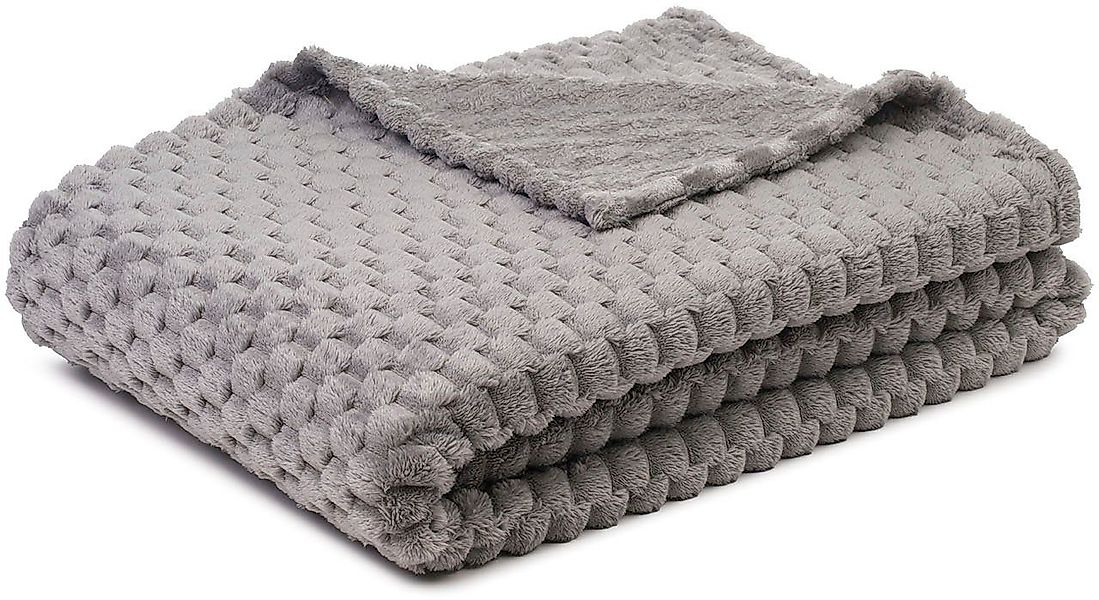 Gözze Wohndecke "Decke 3D - Bubbles" Jacquard gewebte Decke in 3D Optik günstig online kaufen