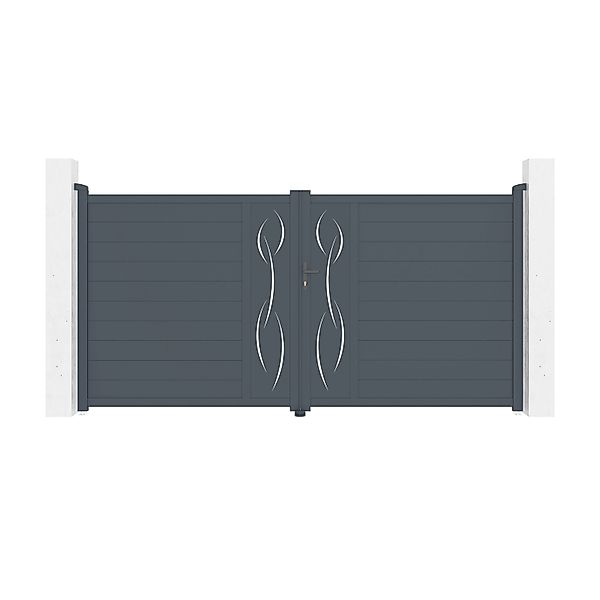 Casanoov Flügeltor Elektrisch 3 5M Life H 180Cm & Drehtorantrieb Hicker B20 günstig online kaufen