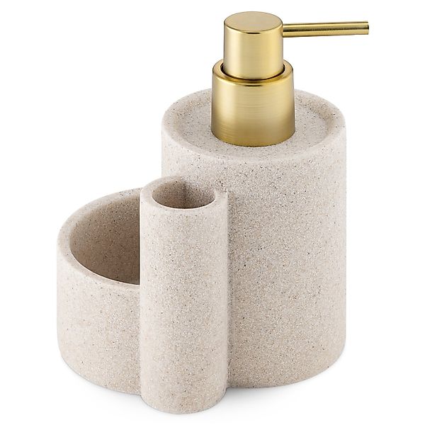 Navaris Dekoobjekt Beige Messing Seifenspender mit günstig online kaufen