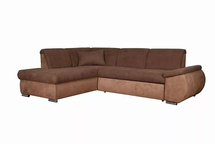 JVmoebel Sofa Braunes Stoff Ecksofa L-Form mit Bettfunktion Sofa Couch, Mad günstig online kaufen