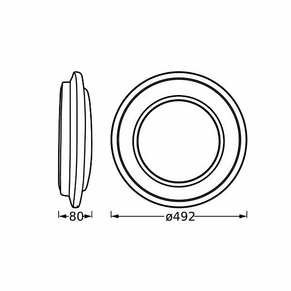 OSRAM LED-Deckenleuchte ORBIS BERLIN, silber, Ø 49 cm Metall günstig online kaufen