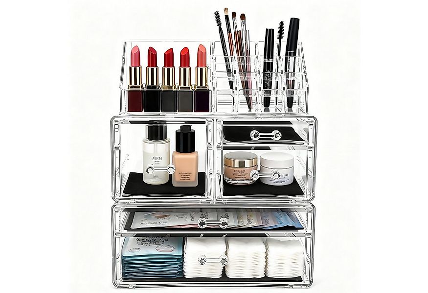 OSTWOLKE Make-Up Organizer Acryl Kosmetikorganizer Kosmetik Aufbewahrungsbo günstig online kaufen