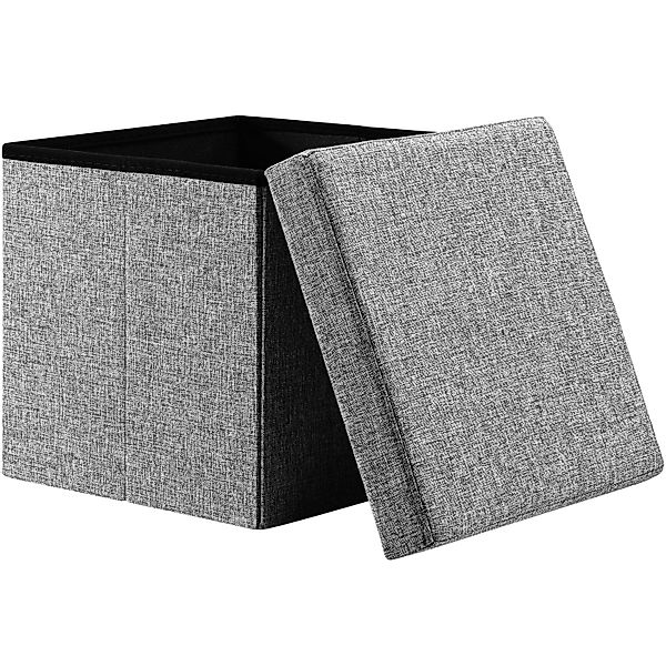 Casaria Sitzhocker, mit Stauraum Grau Faltbar günstig online kaufen