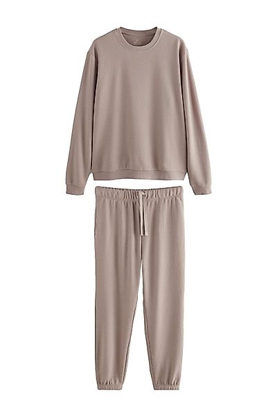 Next Pyjama Langarm-Schlafanzug mit weicher Waffelstruktur günstig online kaufen