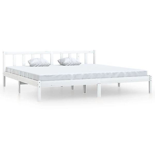 Massivholzbett Weiß Kiefer 200x200 Cm günstig online kaufen