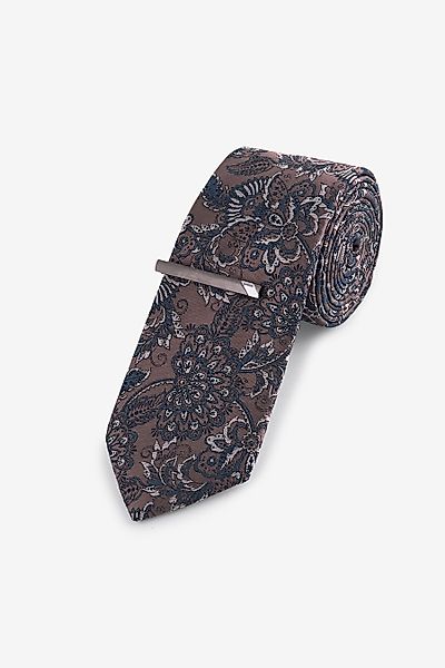 Next Krawatte Schmale Designer-Krawatte und Krawattenclip günstig online kaufen