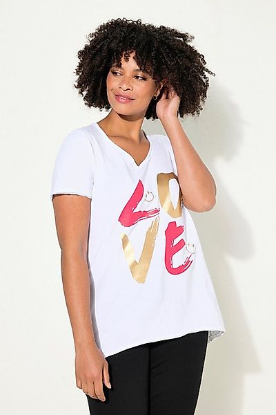 Angel of Style T-Shirt T-Shirt LOVE-Schriftzug V-Ausschnitt Halbarm günstig online kaufen