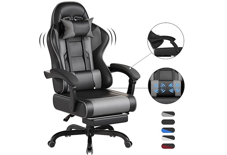 HOMALL Gaming-Stuhl Massage-Spielstuhl, Bürostuhl mit Fußstütze, ergonomisc günstig online kaufen
