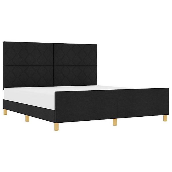 vidaXL Bett Bettgestell Schwarz 180x200 cm Stoff (1-tlg) günstig online kaufen