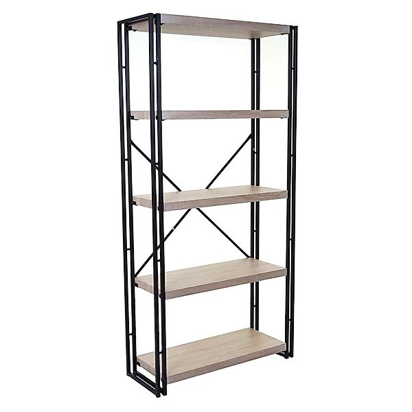 BERLINLODGE Bücherregal HxBxT 165x80x30cm Standregal Wohnregal 3D-Struktur günstig online kaufen