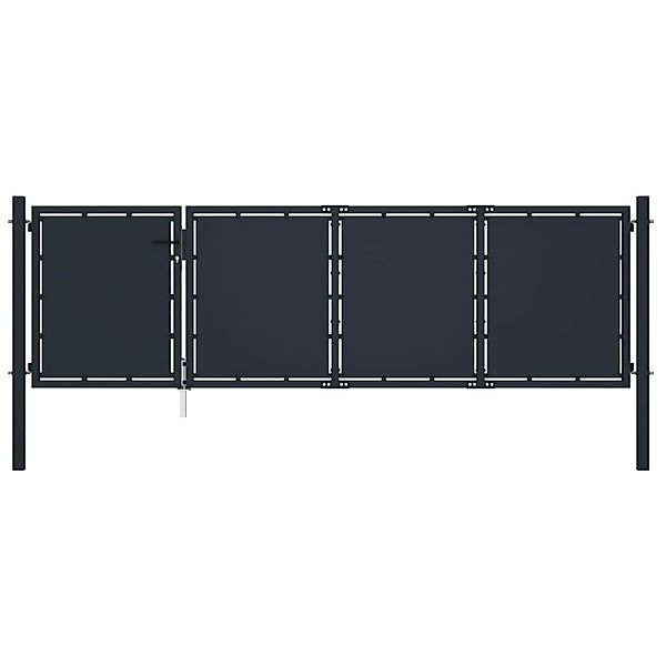 vidaXL Gartentor Stahl 350 x 75 cm Anthrazit 144535 günstig online kaufen