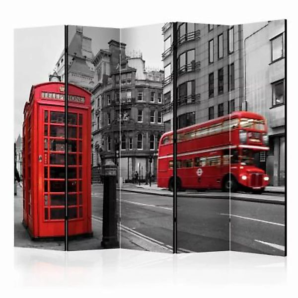 artgeist Paravent London Icons II [Room Dividers] mehrfarbig Gr. 225 x 172 günstig online kaufen