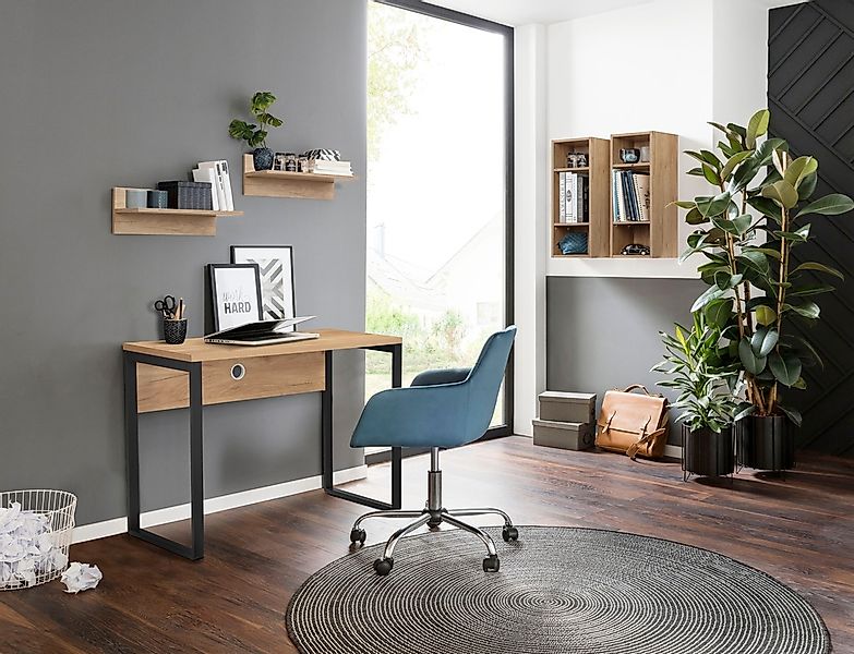 Places of Style Schreibtisch "Moid", Computertisch, Kabeldurchlass, Metallk günstig online kaufen
