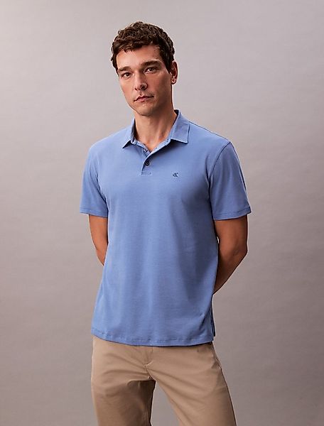 Calvin Klein Poloshirt SS SUPIMA CHEST EMB POLO Mit Rundhalsausschnitt günstig online kaufen